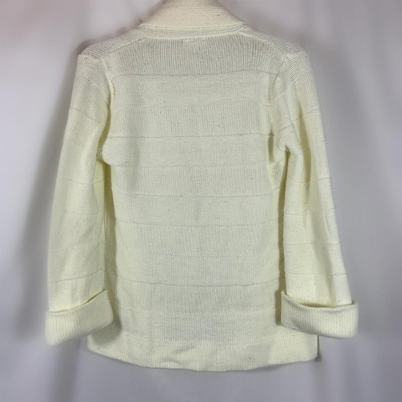 FASHION IMPORT WHITE CARDIGAN - Picture 2 of 2